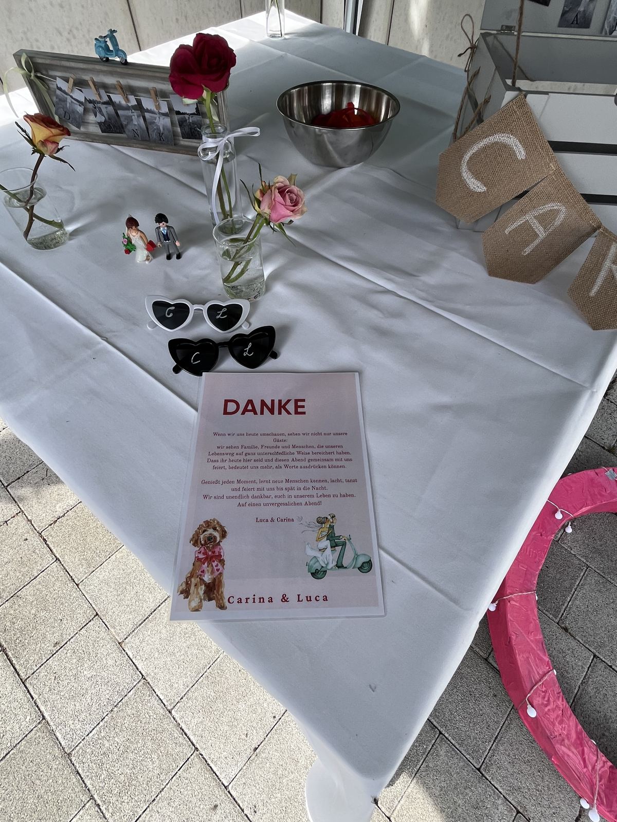 Liebevolle Tischdeko im Detail